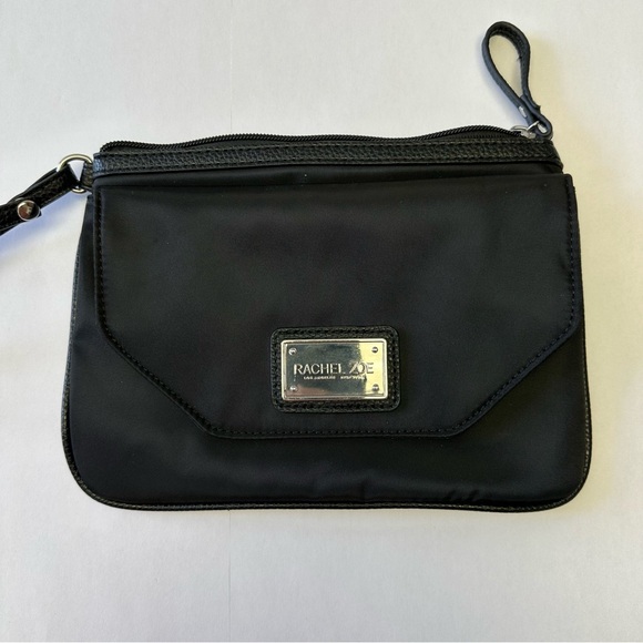 Rachel Zoe Black 2 PC Travel Tote Bag with Wristlet Detachable Shoulder Strap - Picture 15 of 16